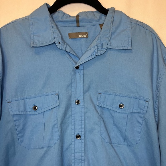Bruno Blue Button Down - Picture 4 of 5
